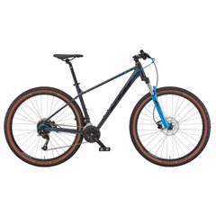 Мужской велосипед KTM CHICAGO 271 27.5" рама S/38 серый (черно/синий) 2022/2023