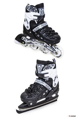 Роликовые коньки детские Scale Sports Black (2В1) 34-37