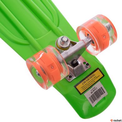 Пенни Скейт Борд Зеленый со светящимися колесами