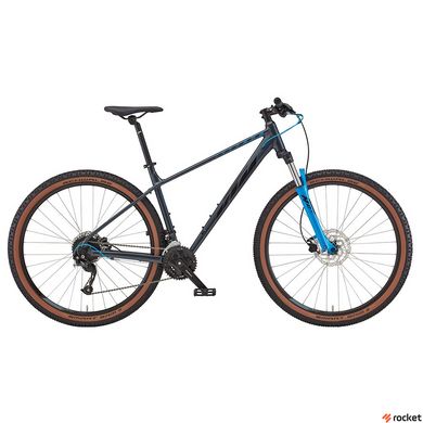 Мужской велосипед KTM CHICAGO 271 27.5" рама S/38 серый (черно/синий) 2022/2023