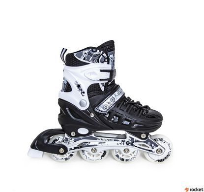 Роликовые коньки детские Scale Sports Black (2В1) 34-37