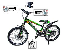 Велосипед дитячий від 6 років 20 Scale Sports Зелений Ручний та Дисковий