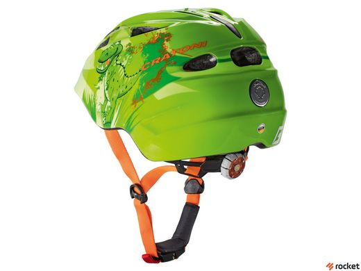 Шлем детский защитный Cratoni Akino Green Dinosaur S (49-53), Зелёный, S