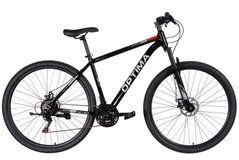 Горный велосипед AL 29" Optima . DD FR рама-19" черный с красным 2026 (в мешке)