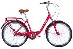 Велосипед уцененный AL 26" Dorozhnik RUBY планет. PH рама-17" красный 2024 крылья, крыло пер., крыло зад., подножка, звонок