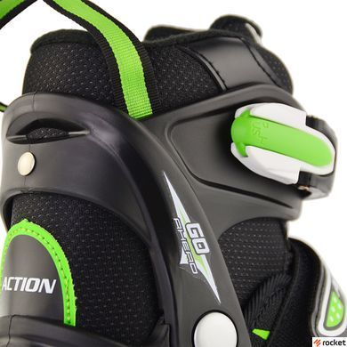 Роликові ковзани дитячі Action Chris PW-153b-5-1/Green / 33-36