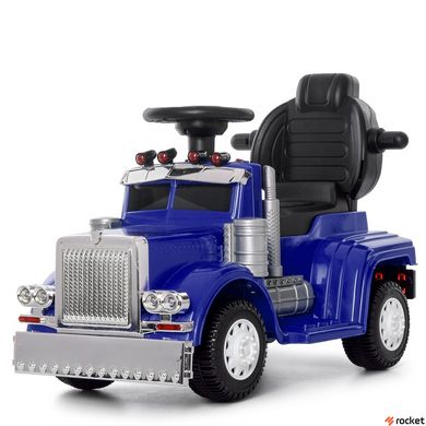 Машинка-каталка толокар з ручкою вантажівка Синя