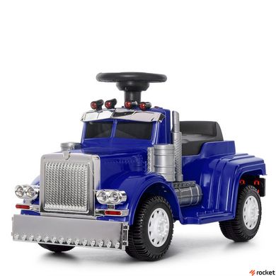 Машинка-каталка толокар з ручкою вантажівка Синя