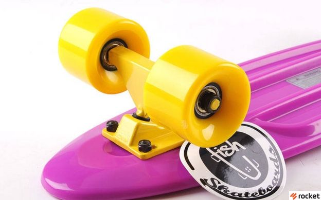 Скейтборд Пенні Борд Фіолетовий з однотонною декою, фиолетовый