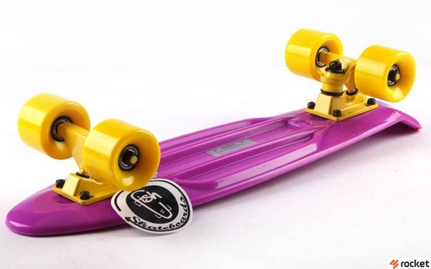 Скейтборд Пенни Борд Фиолетовый с однотонной декой, фиолетовый