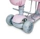 Детский трехколесный самокат Scooter Smart 5 в 1 пастельно-розовый с бортиком оптом, Розовый