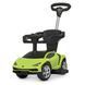 Машинка каталка-толокар с родительской ручкой Lamborghini Зеленый 3726-5