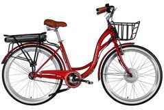 Электровелосипед 26" ST Dorozhnik eAQUAMARINE BH рама-17" 36В 13А*ч 500Вт бордовый YS 2476 с корзиной 2026