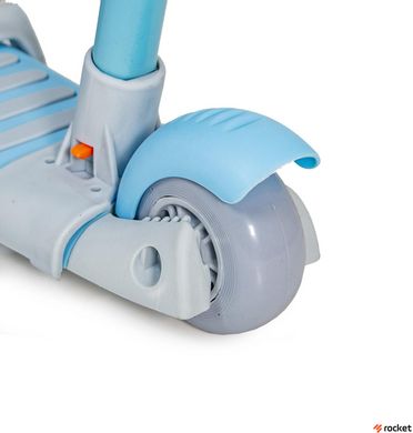 Дитячий триколісний самокат Scooter Smart 5 в 1 блакитний з бортиком оптом, Блакитний