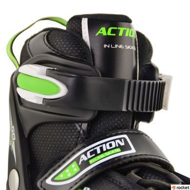 Роликовые коньки детские Action Chris PW-153B-5-1/Green/37-40