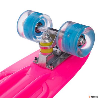 Пенни Скейт Борд Розовый со светящимися колесами