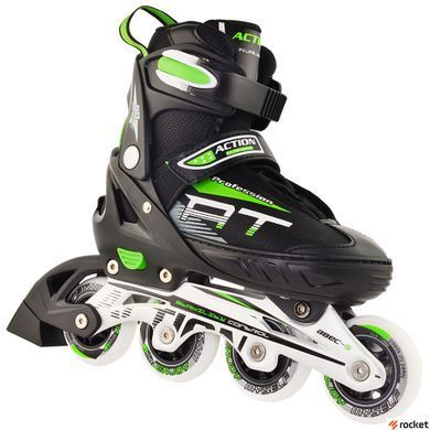 Роликовые коньки детские Action Chris PW-153B-5-1/Green/37-40