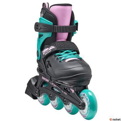 Роликовые коньки детские Rollerblade Fury 2023 black-sea green 33-38