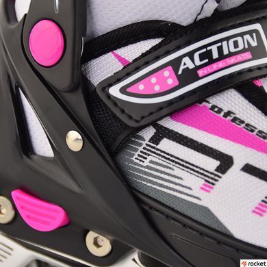 Роликові ковзани дитячі Action Chris PW-153b-5-1/Pink / 33-36