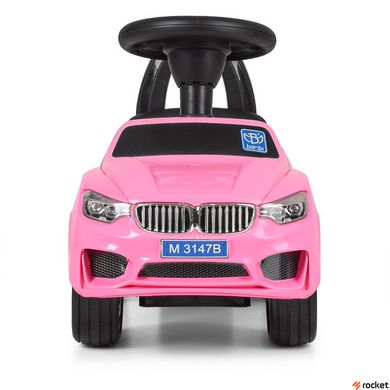 Машинка каталка-толокар BMW Розовая