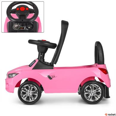Машинка каталка-толокар BMW Розовая