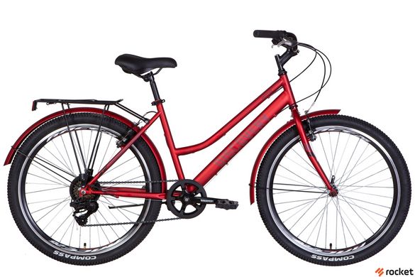 Городской велосипед 26" Discovery PRESTIGE WOMAN 2022 (красный (м))