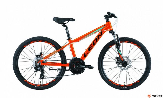 Велосипед Підлітковий Leon JUNIOR AM DD 24д. помаранчевий, оранжевый