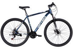 Горный велосипед AL 29" Optima . DD FR рама-21" синий 2026 (в мешке)