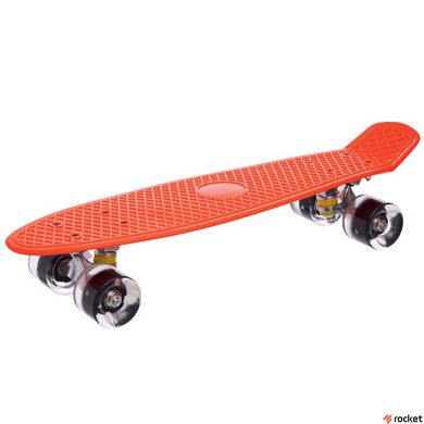 Пенни Скейт Борд Оранжевый со светящимися колесами