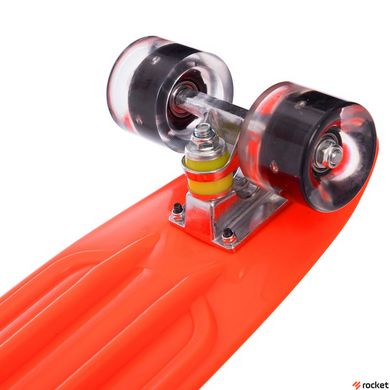 Пенни Скейт Борд Оранжевый со светящимися колесами