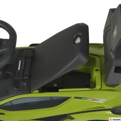 Машинка каталка-толокар с родительской ручкой Lamborghini Зеленый M 5007-5