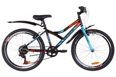 Велосипед Подростковый Discovery FLINT 24д. Черно-синий, Черный
