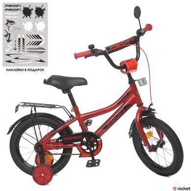 Детский велосипед от 3 лет Profi Speed racer 14" Red