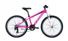 Велосипед Підлітковий Leon JUNIOR AM V-br 24д. рожевий, Рожевий