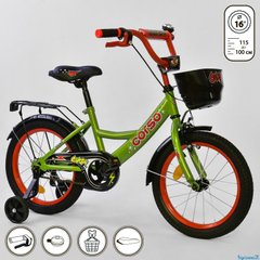 Велосипед Детский от 4 лет Corso 16д. Зеленый