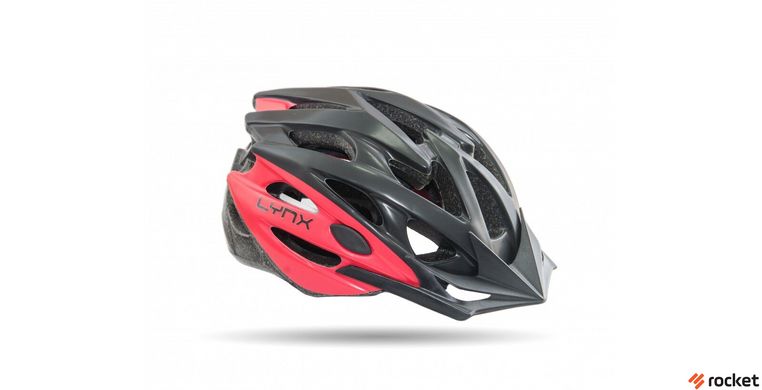 Шлем велосипедный Lynx Les Gets Черный/Красный Размер M (55-58)