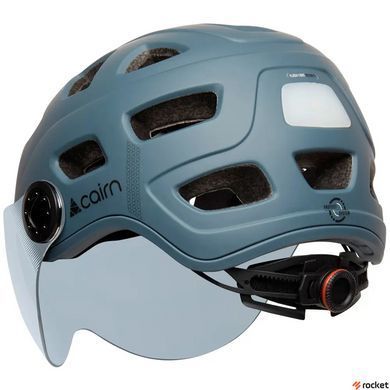 Шлем для катания защитный Cairn Quartz Visor LED USB grey 52-58