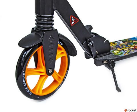Самокат двухколесный детский Scale Sports Rider Orange, Черный