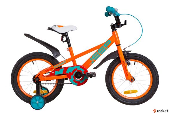 Велосипед Детский от 4 лет FORMULA JEEP 16д. Оранжевый