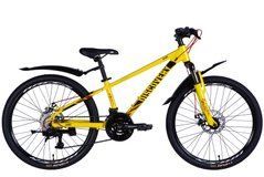 Велосипед підлітковий AL 24" Discovery QUBE DD CS рама-11,5" жовто-чорний 2025