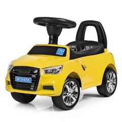Машинка-каталка толокар Audi Желтая
