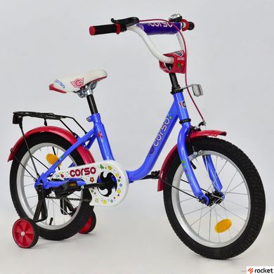 Велосипед Детский от 4 лет Corso 16д. Голубой