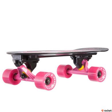Скейтборд пластиковый FISH Nemo Черный/Розовый