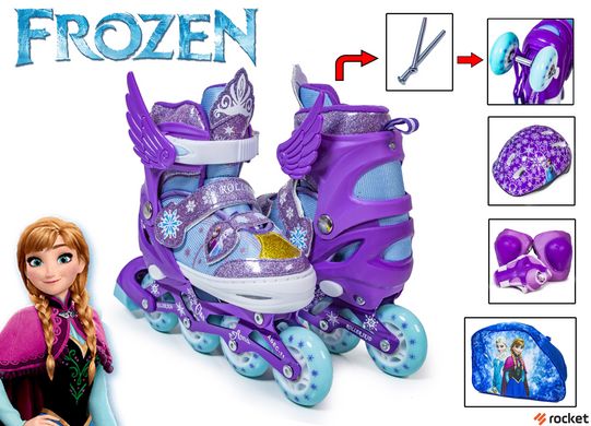 Комплект роликов Frozen Фиолетовый M 34-37, фиолетовый, 34-37