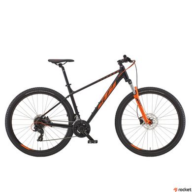 Мужской велосипед KTM CHICAGO 272 27.5" рама L/48, черный матовый (оранжевый), 2022