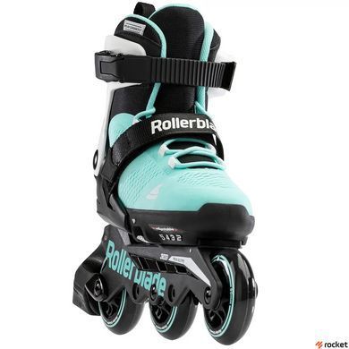 Роликовые коньки детские Rollerblade Microblade 3WD 2023 aqua-white 33-36.5