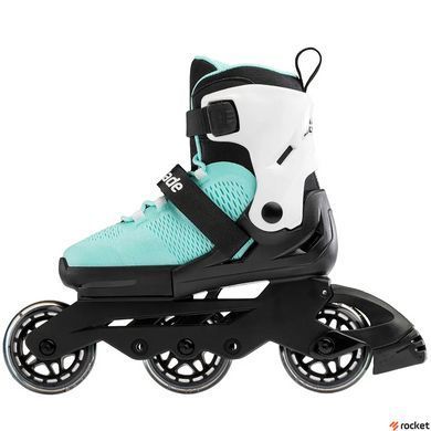 Роликовые коньки детские Rollerblade Microblade 3WD 2023 aqua-white 33-36.5