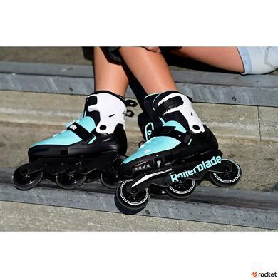 Роликовые коньки детские Rollerblade Microblade 3WD 2023 aqua-white 33-36.5