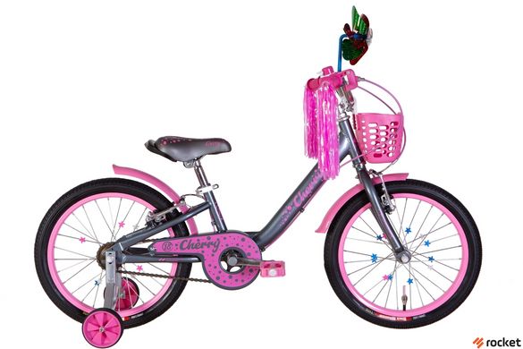 Велосипед 18" Formula CHERRY 2022 (темно-серый с розовым)