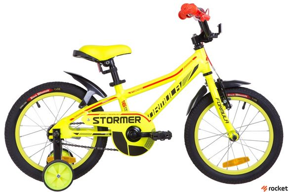 Велосипед Дитячий від 4 років FORMULA STORMER 16д. жовтий
